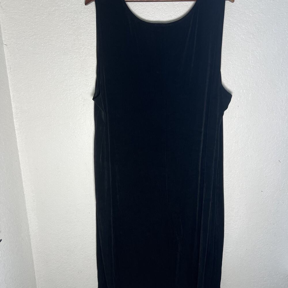Vikki Vi 3X Black Sleeveless Dress Acetate / Spandex Blend Grunge Dark Dress